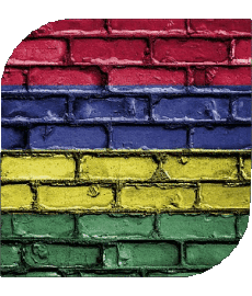 Bandiere Africa Mauritius Quadrato 