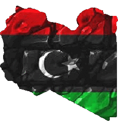 Drapeaux Afrique Libye carte 