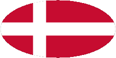 Fahnen Europa Dänemark Oval 