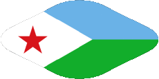 Drapeaux Afrique Djibouti Ovale 02 