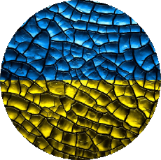 Drapeaux Europe Ukraine Rond 