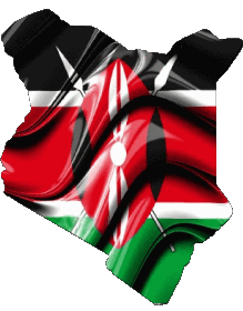 Drapeaux Afrique Kenya Carte 