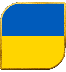 Bandiere Europa Ucraina Quadrato 