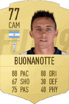 Multi Media Video Games F I F A - Card Players Argentina Diego Buonanotte 