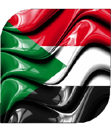 Bandiere Africa Sudan Quadrato 