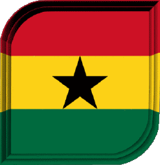 Bandiere Africa Ghana Quadrato 