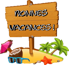 Messagi Francese Bonnes Vacances Sfondo trasparente 22 