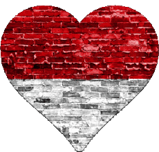 Bandiere Europa Monaco Cuore 