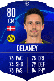 Multimedia Vídeo Juegos F I F A - Jugadores  cartas Dinamarca Thomas Delaney 