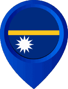 Flags Oceania Nauru Location Pin 