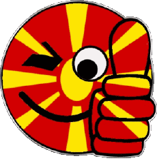 Drapeaux Europe Macédoine Smiley - OK 