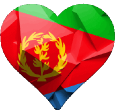 Banderas África Eritrea Corazón 