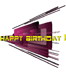 Mensajes Inglés Happy Birthday Abstract - Geometric Fondo transparente 020 