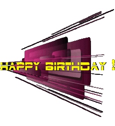 Messages Anglais Happy Birthday Abstract - Geometric 020 