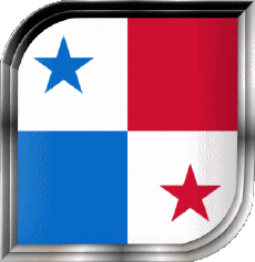Drapeaux Amériques Panama Carré 