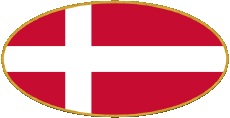 Flags Europe Denmark Oval 
