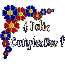 Messages Espagnol Feliz Cumpleaños Floral Fond Transparent 005 