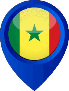 Banderas África Senegal Marcador de ubicación 