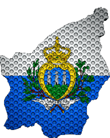 Bandiere Europa San Marino Carta Geografica 