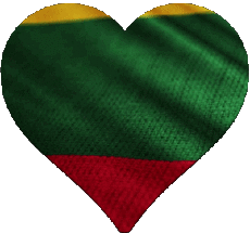 Fahnen Europa Litauen Herz 