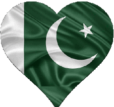 Flags Asia Pakistan Heart 