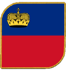 Bandiere Europa Liechtenstein Quadrato 