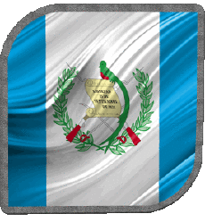 Flags America Guatemala Square 