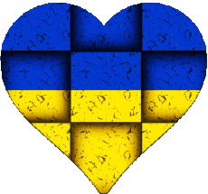 Flags Europe Ukraine Heart : Gif Service