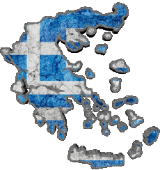 Banderas Europa Grecia Mapa 