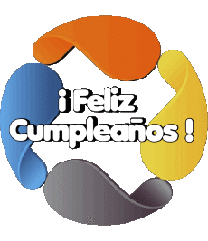 Nachrichten Spanisch Feliz Cumpleaños Abstracto - Geométrico Transparenter Hintergrund 011 