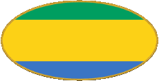 Drapeaux Afrique Gabon Ovale 01 