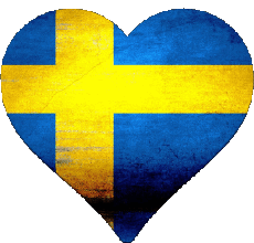 Flags Europe Sweden Heart 