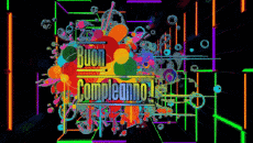 Nachrichten Italienisch Buon Compleanno Astratto - Geometrico Animierter Hintergrund 001 