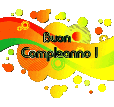 Nachrichten Italienisch Buon Compleanno Astratto - Geometrico Transparenter Hintergrund 009 