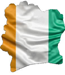 Flags Africa Ivory Coast Map 