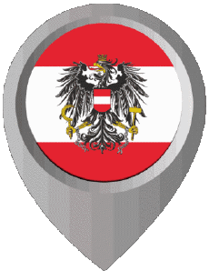 Flags Europe Austria Location Pin 