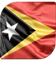 Bandiere Asia Timor Est Quadrato 