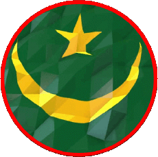 Flags Africa Mauritania Round 
