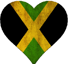 Banderas América Jamaica Corazón 