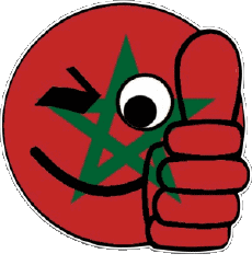 Flags Africa Morocco Smiley - OK 