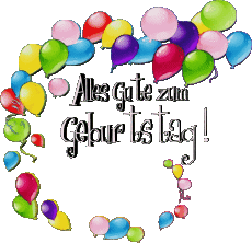 Nachrichten Deutsche Alles Gute zum Geburtstag Luftballons - Konfetti 012 
