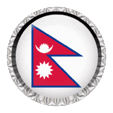 Fahnen Asien Nepal Rund - Ringe 