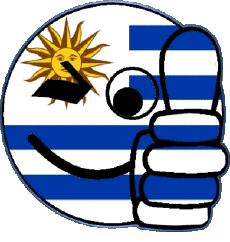 Drapeaux Amériques Uruguay Smiley - OK 