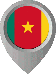 Fahnen Afrika Kamerun Standort-Pin 