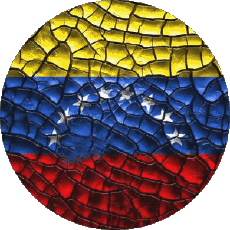 Drapeaux Amériques Vénézuéla Rond 