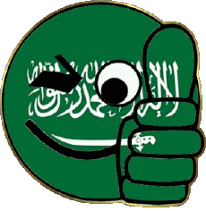 Fahnen Asien Saudi-Arabien Smiley - OK 