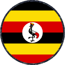 Fahnen Afrika Uganda Runde 
