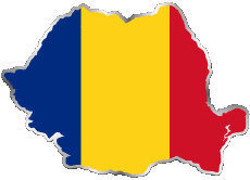 Flags Europe Romania Map 