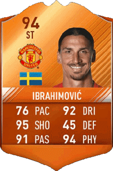 Multimedia Videospiele F I F A - Karten Spieler Schweden Zlatan Ibrahimovic 