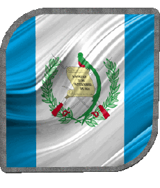 Flags America Guatemala Square 